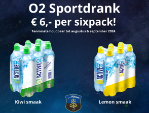 Sixpack O2 sportdrank voor € 6,-