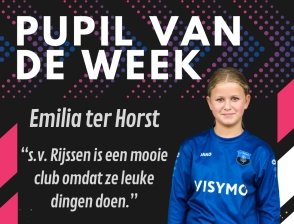 Emilia ter Horst is pupil van de week op zaterdag 12 oktober 2024