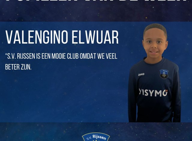 Valengino Elwuar is pupil van de week op zaterdag 2 november 2024